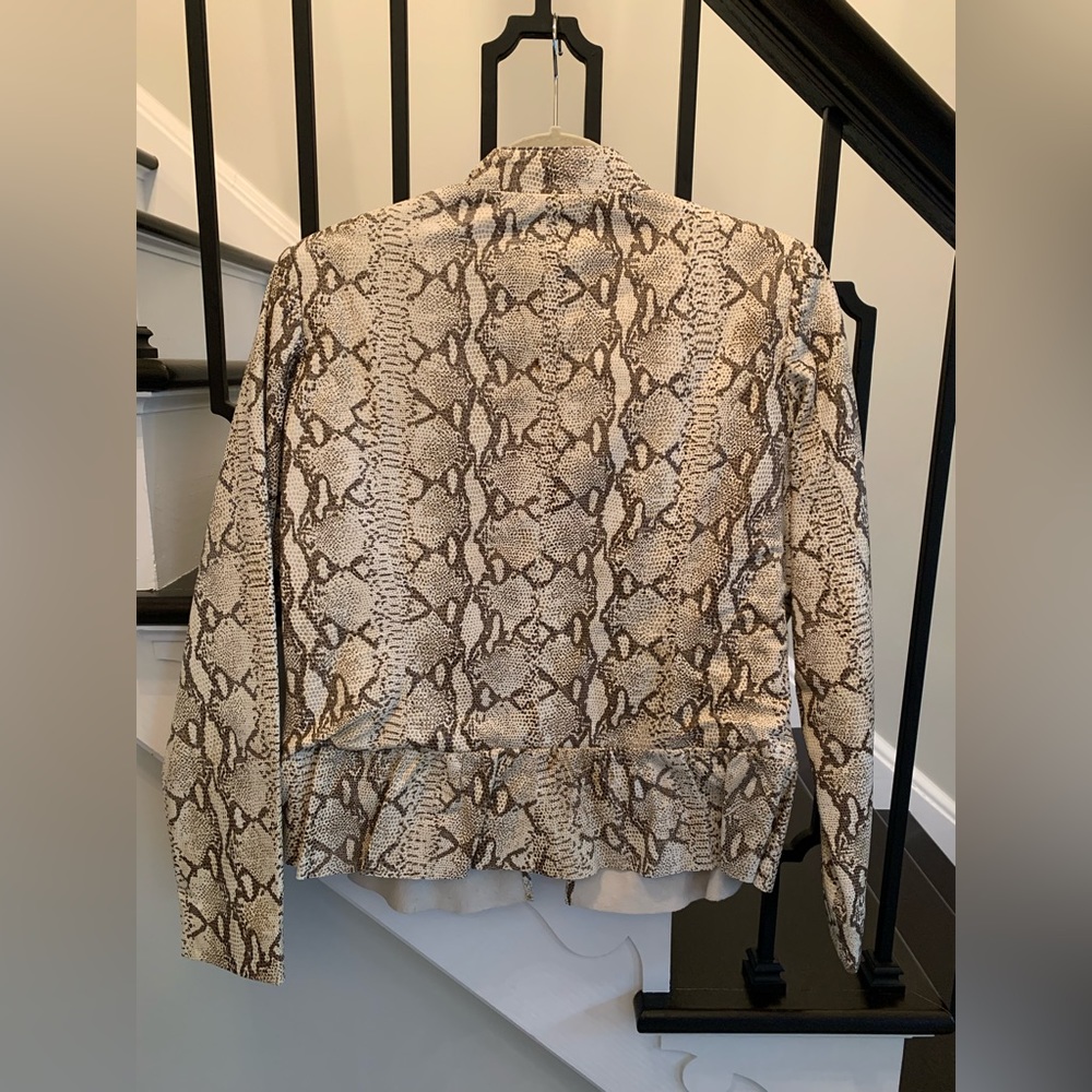 Berek Lightweight Leather Jacket.Python Print.Euc! - image 5